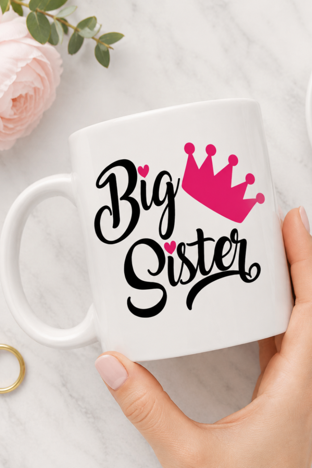 Big Sister Coffee Mug | Cute Ceramic Gift Mug for Sisters