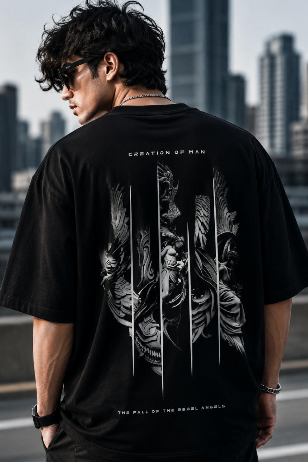 Creation of Man Oversize T-Shirt | Artistic Graphic Unisex Streetwear