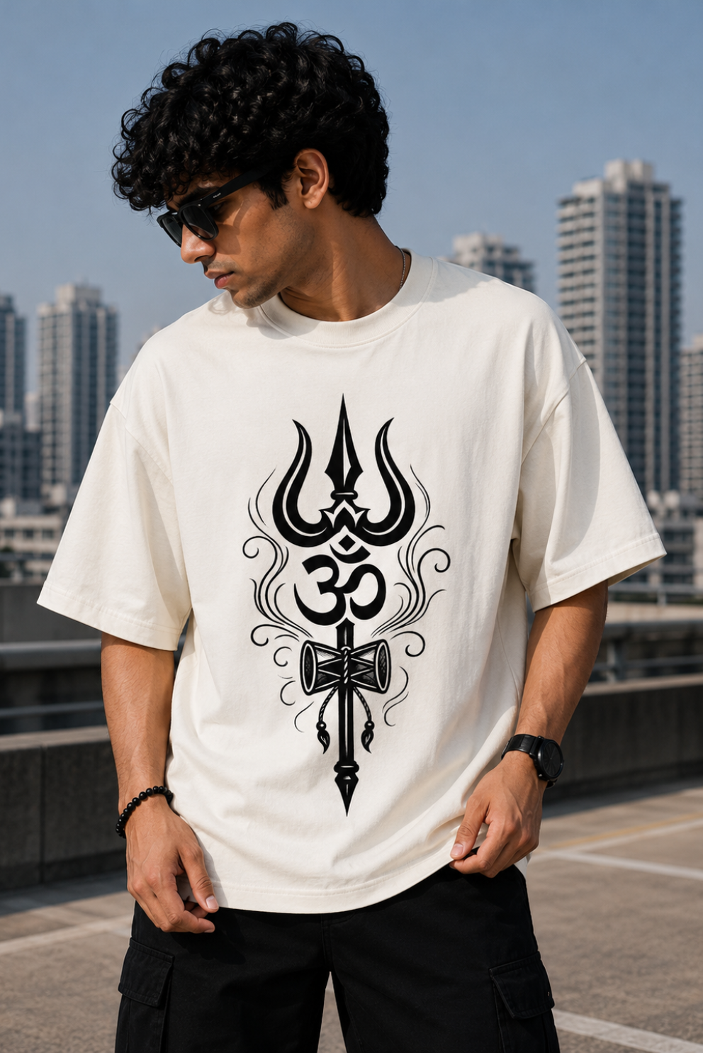 Trishil Oversize T-Shirt | Spiritual Graphic Unisex Streetwear