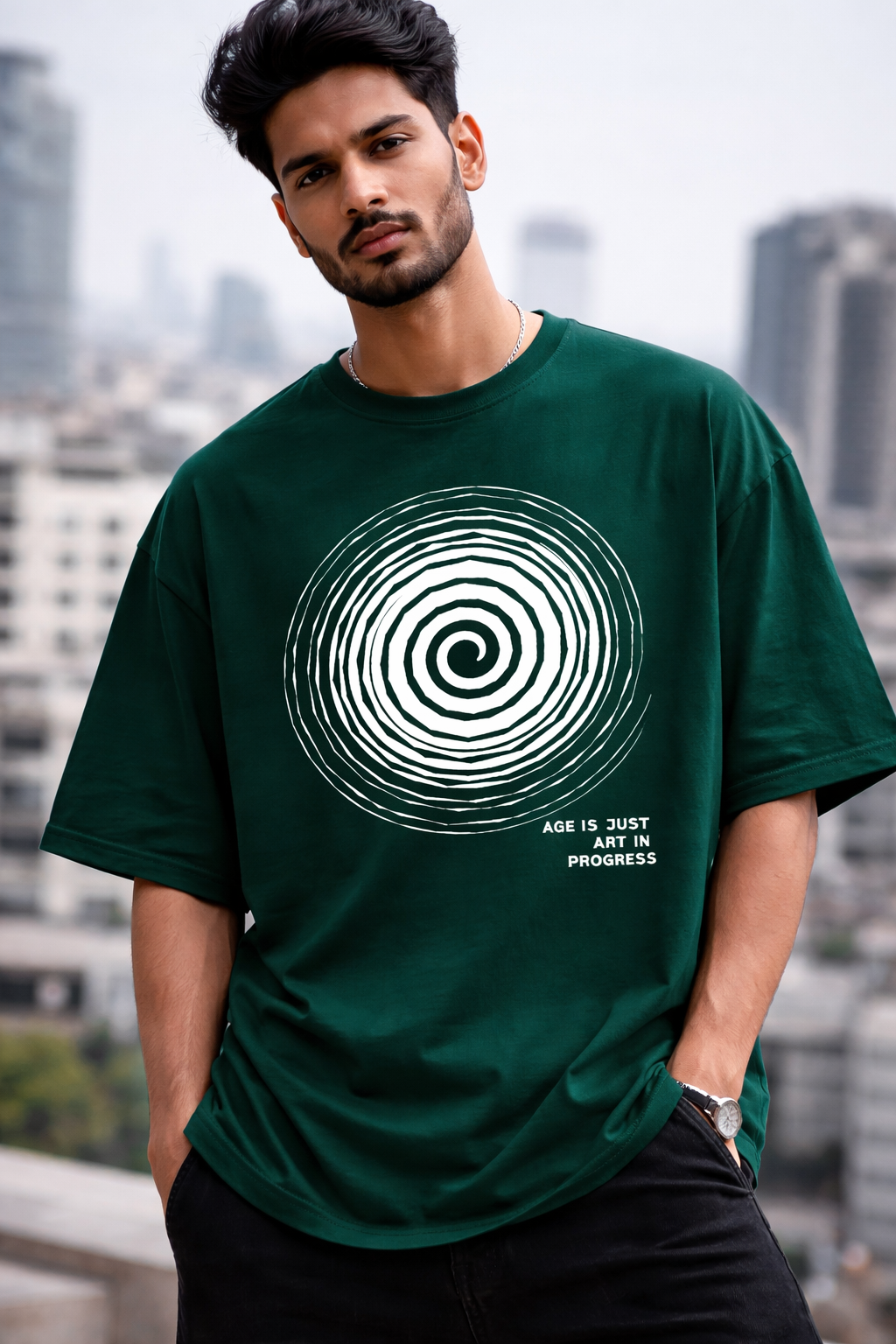 Age Is Just an Art Oversize T-Shirt | Creative Quote Unisex Streetwear