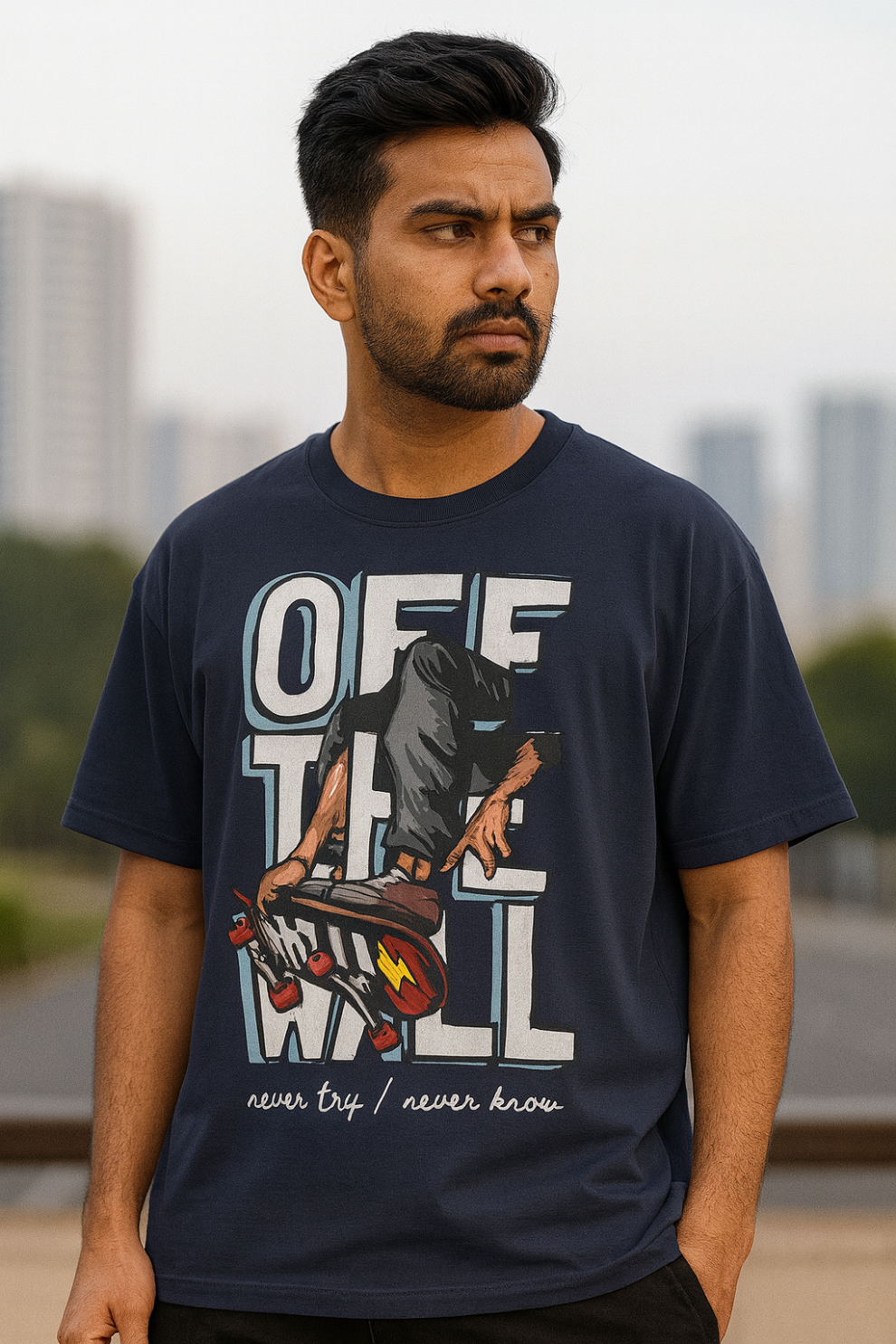 Off The Wall Oversized T-Shirt | Bold Graphic Unisex Streetwear
