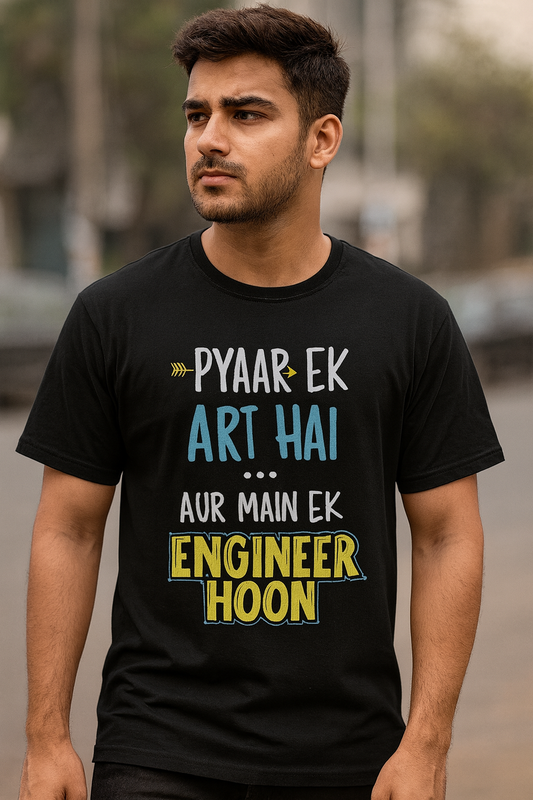 Aur Main Ek Engineer Hoon Oversized T-Shirt | Funny Desi Engineer Quote Streetwear