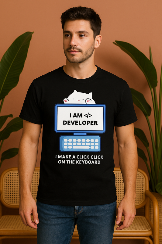 I Am Developer T-Shirt | Programmer & Coding Half Sleeves Tee