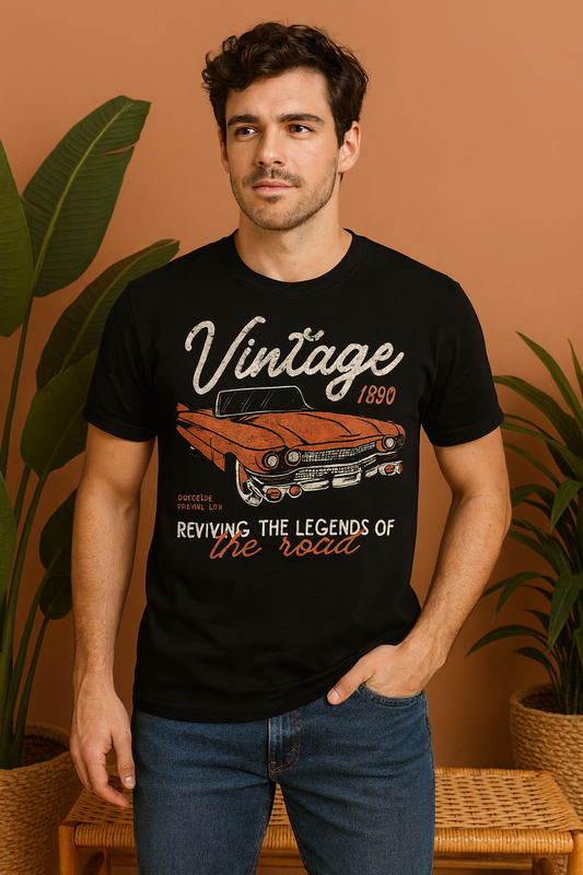 Vintage 1980 T-Shirt | Retro Classic Half Sleeves Tee