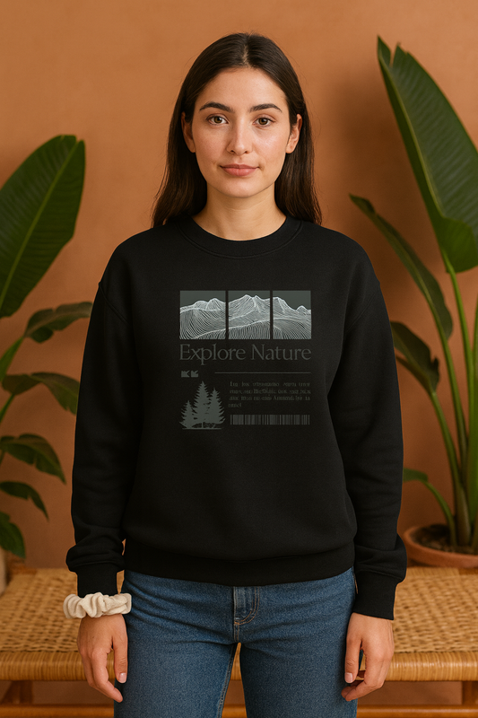 Explore Nature Sweatshirt | Adventure & Outdoor Unisex Streetwear
