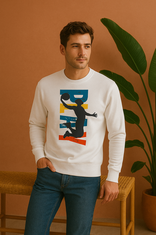 Basketball Play Sweatshirt | Sports Graphic Unisex Streetwear