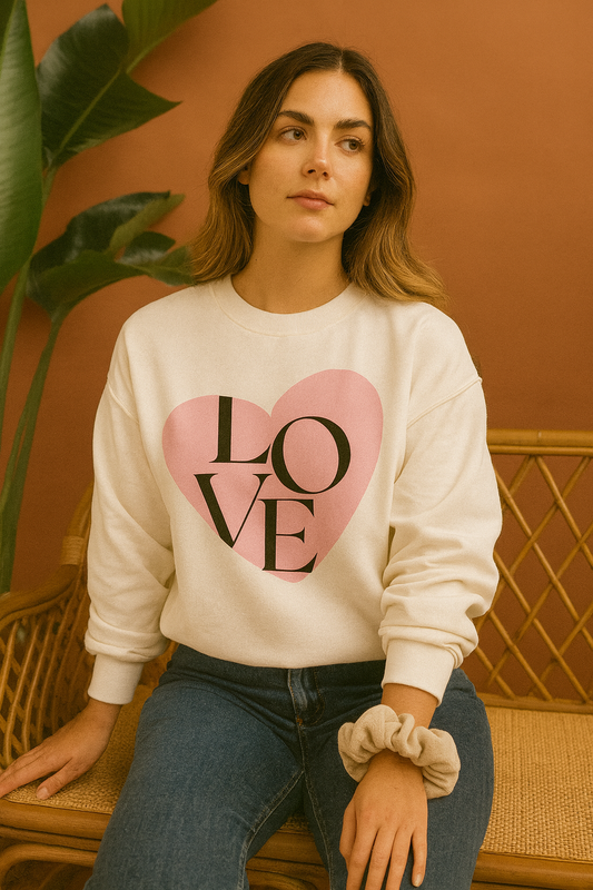 Love Sweatshirt | Minimal Romantic Unisex Streetwear