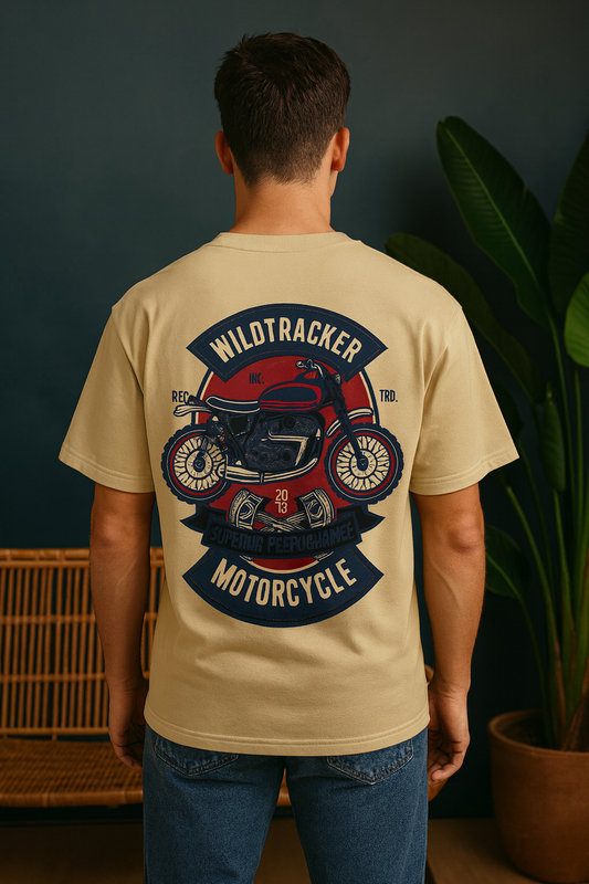 Wildtracker Motorcycle Oversized T-Shirt | Biker Unisex Streetwear