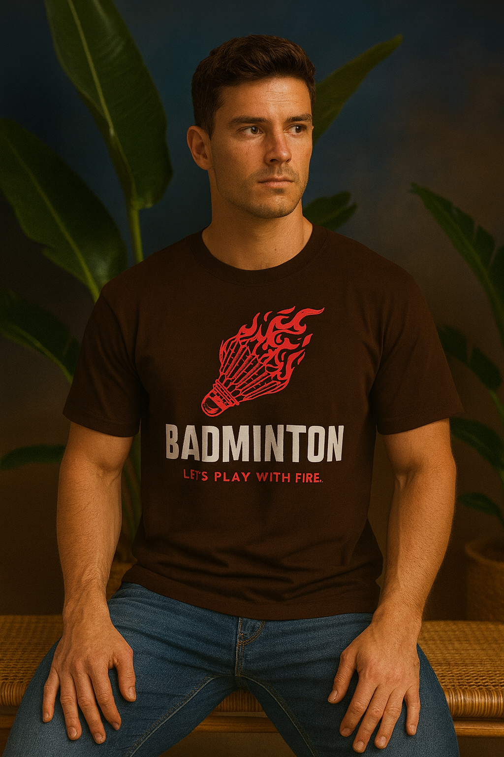 Badminton Let’s Play With Fire T-Shirt | Sports Graphic Unisex Tee
