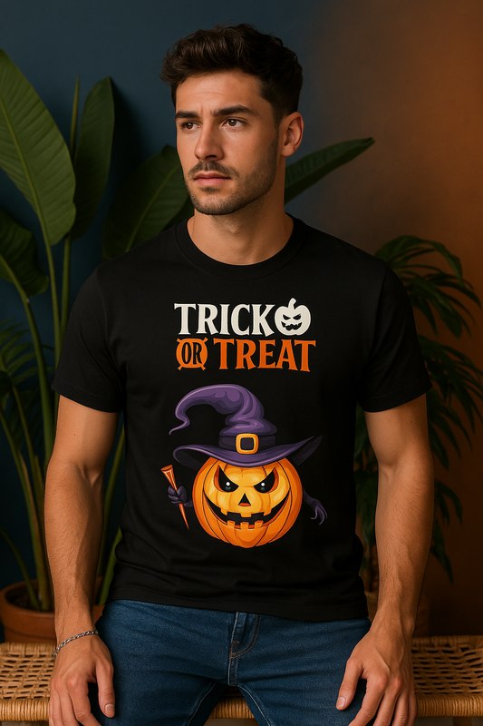 Trick or Treat T-Shirt | Halloween Graphic Unisex Casual Wear