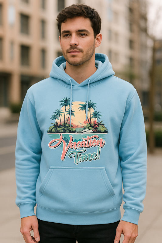 Vacation Time Hoodie | Travel & Holiday Unisex Streetwear