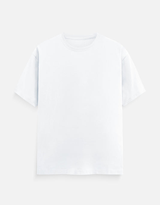 Solid White Plain T-Shirt | Minimalist Unisex Casual Wear