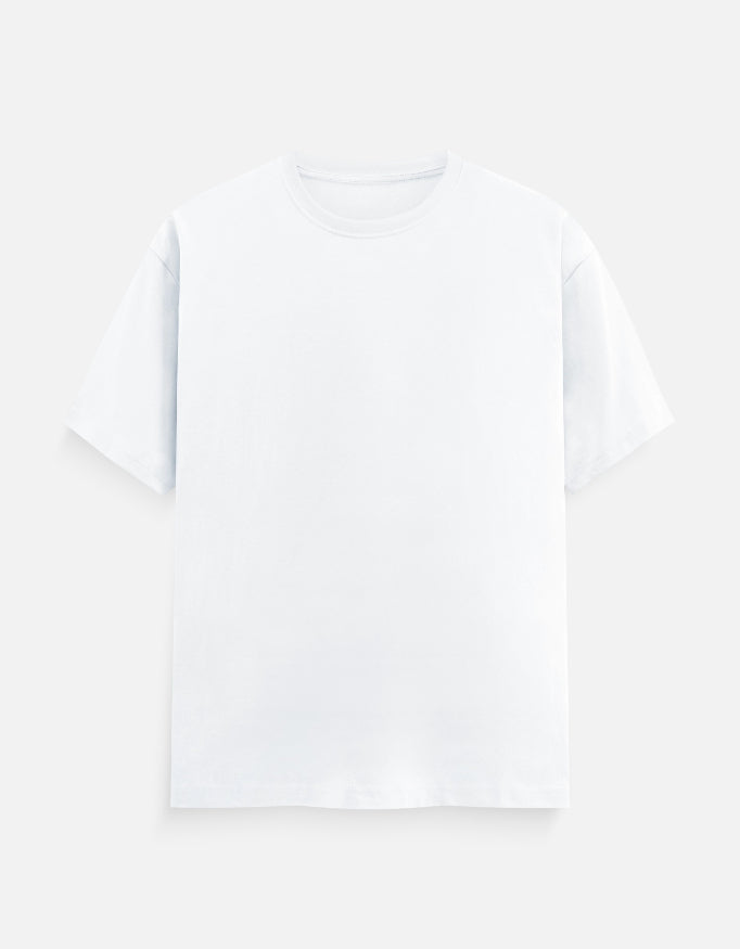 Solid White Plain T-Shirt | Minimalist Unisex Casual Wear