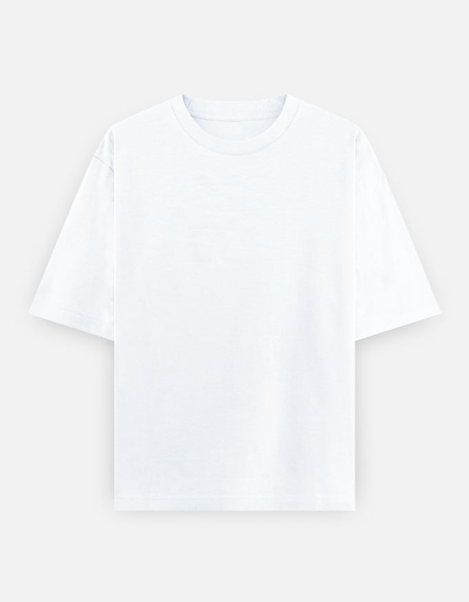 White Plain Oversize T-Shirt | Premium Unisex Solid Streetwear Tee