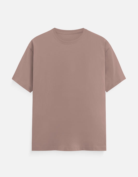 Solid Mushroom Plain T-Shirt | Minimalist Unisex Casual Wear
