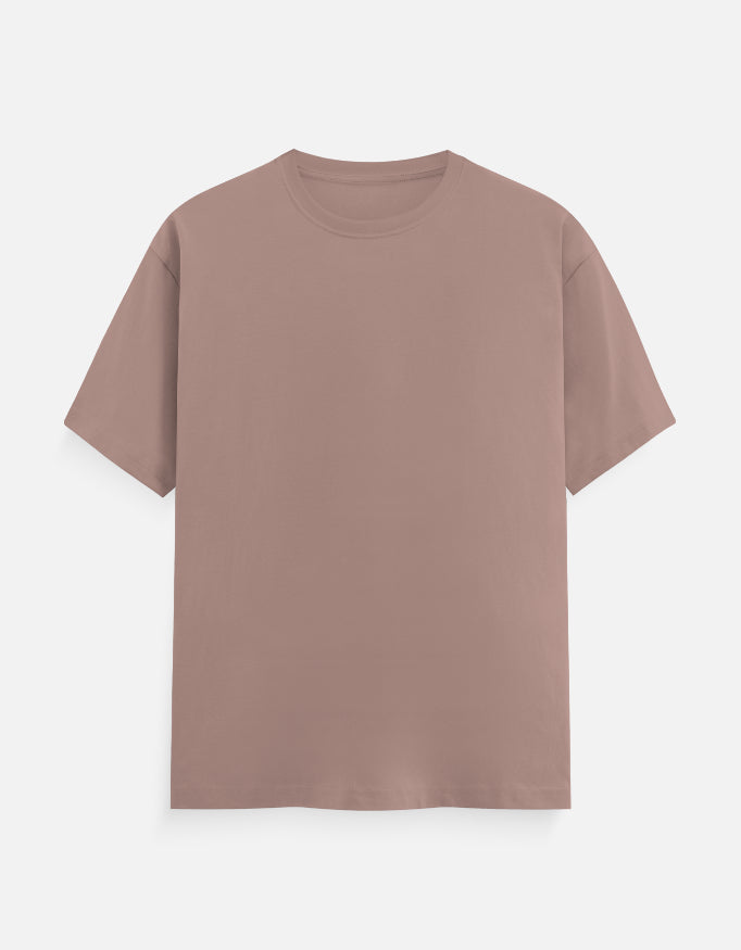 Solid Mushroom Plain T-Shirt | Minimalist Unisex Casual Wear