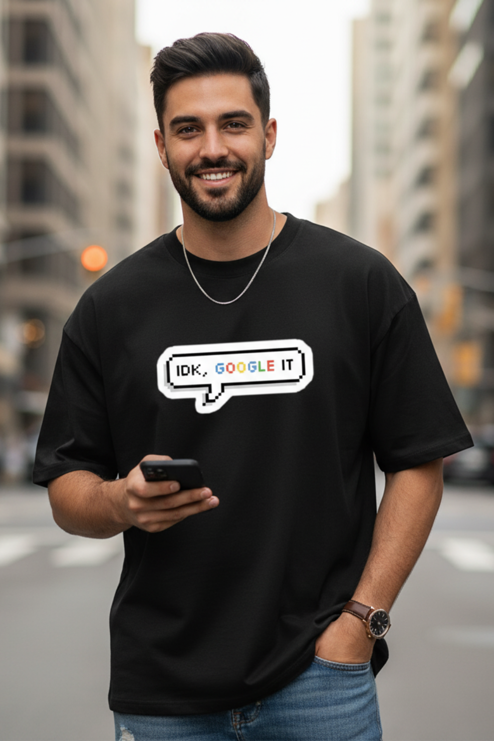 IDK, Google It Oversized T-Shirt | Statement Graphic Unisex Streetwear