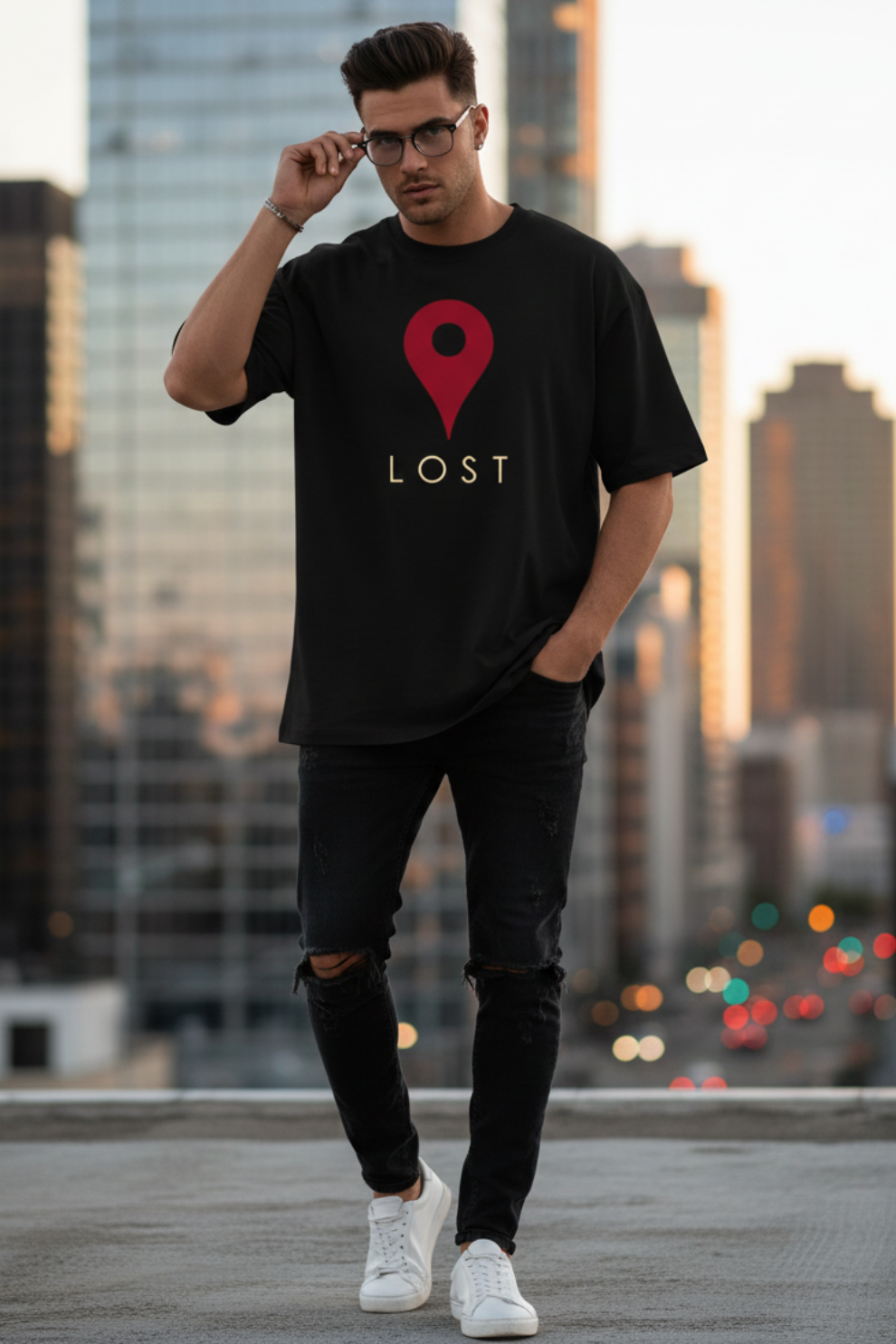 LOST Oversized T-Shirt | Minimal Aesthetic Unisex Streetwear