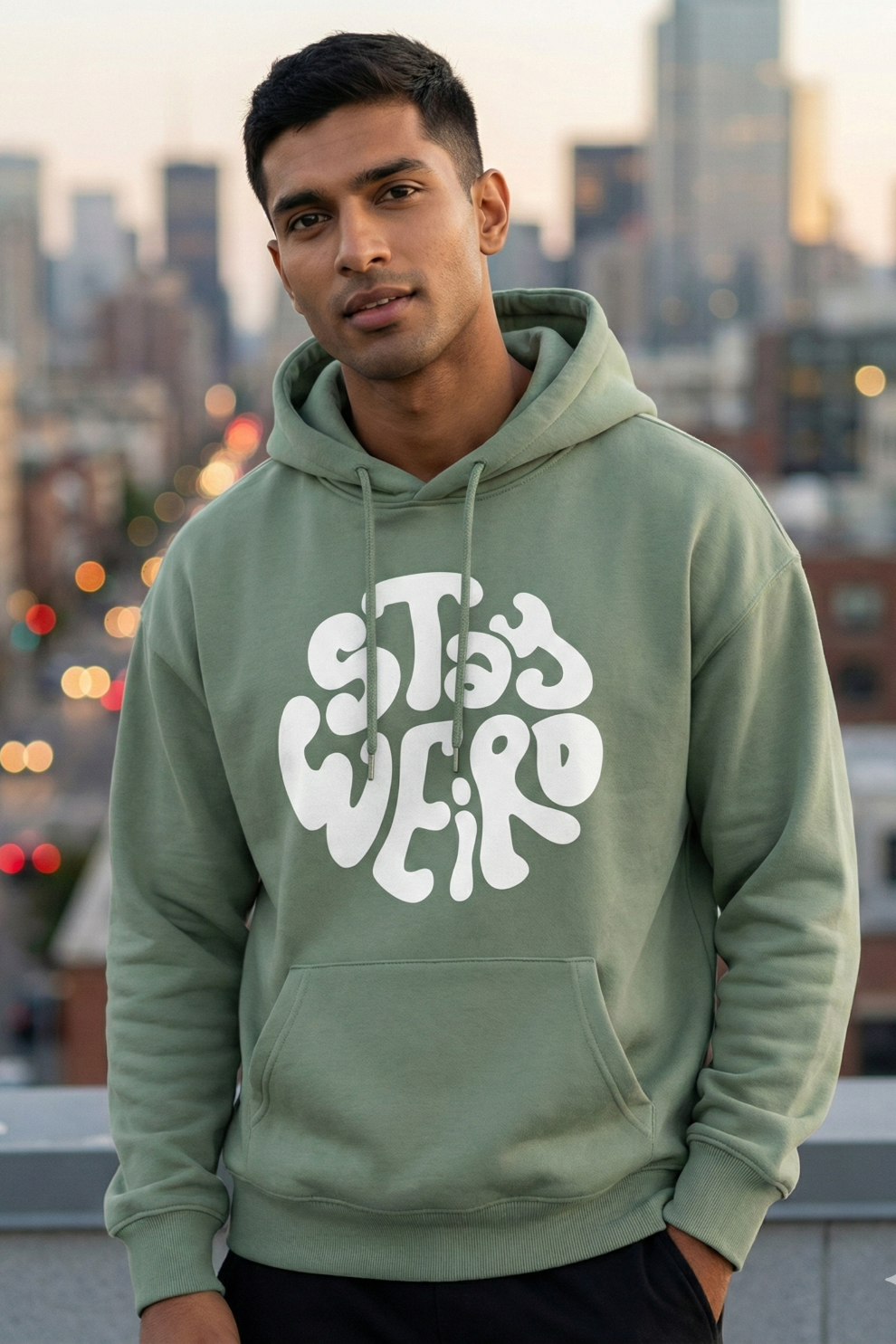 Stay Weird Hoodie | Quirky Quote Unisex Streetwear