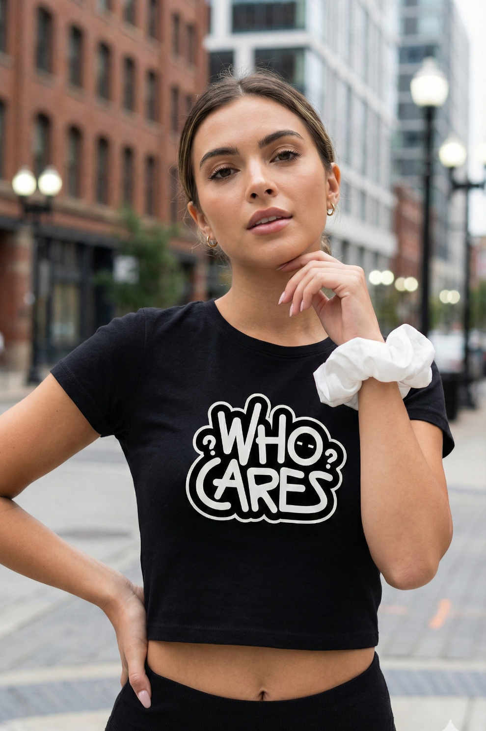Who Cares Crop Top | Bold Attitude Women’s Streetwear