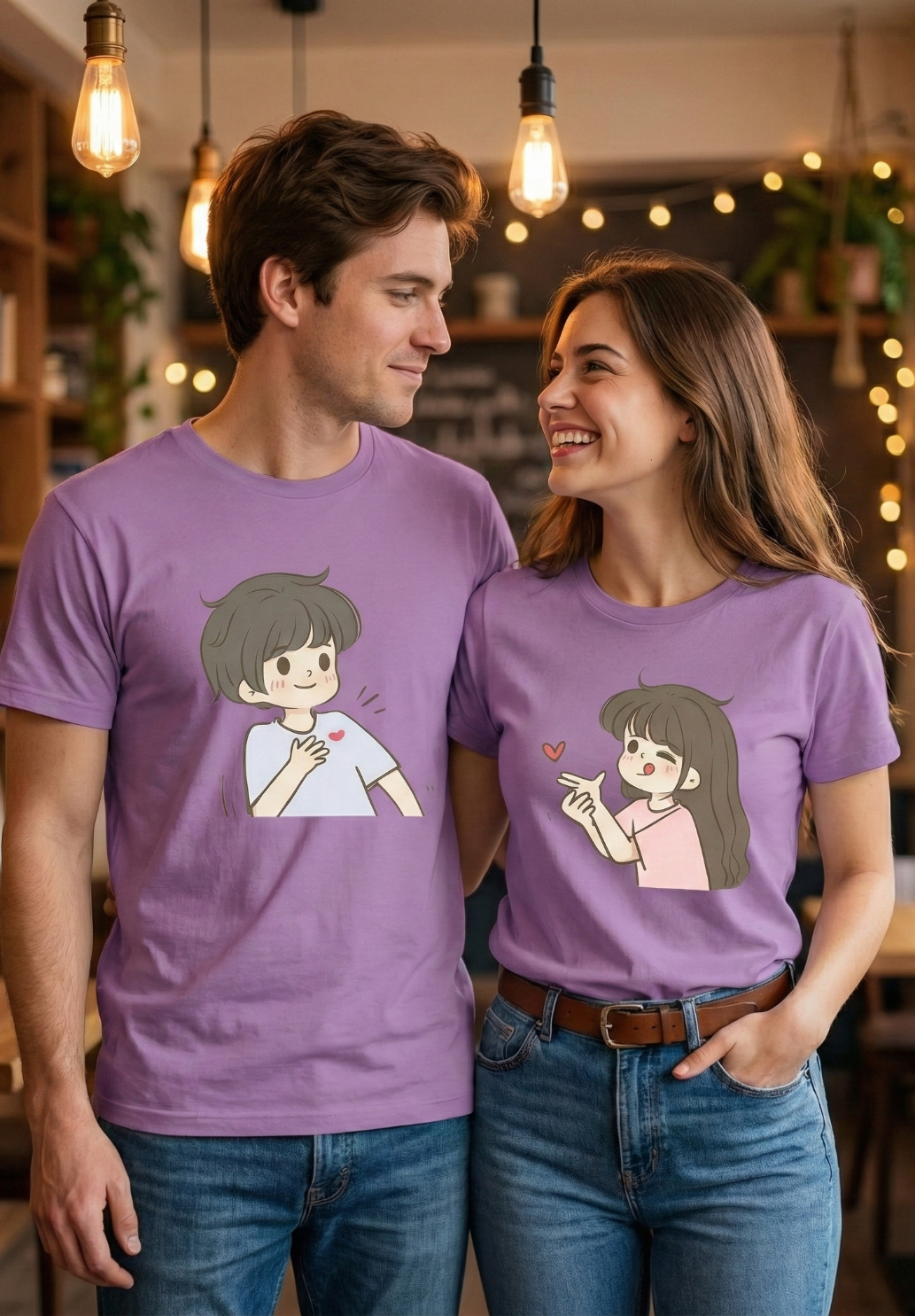 Couple Love T-Shirt | Romantic Matching Couple Wear Streetwear