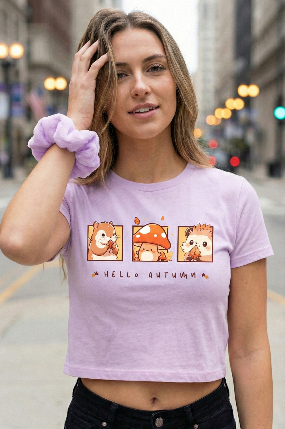 Hello Autumn Crop Top | Fall Aesthetic Women’s Streetwear