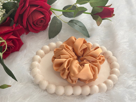 Satin Large Size Scrunchies | Soft Hair Scrunchie Set for Women