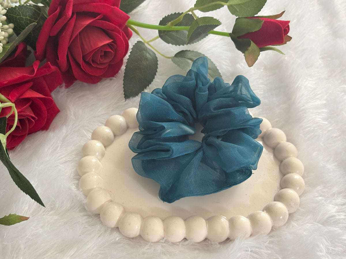 Organza Medium Size Scrunchies | Soft Hair Scrunchie Set for Women