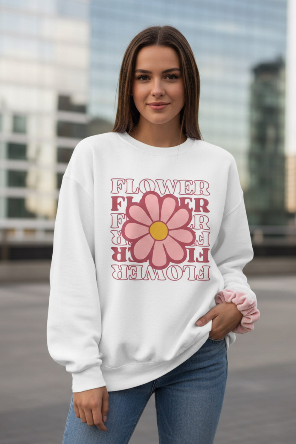 Flower Sweatshirt | Nature & Aesthetic Unisex Streetwear