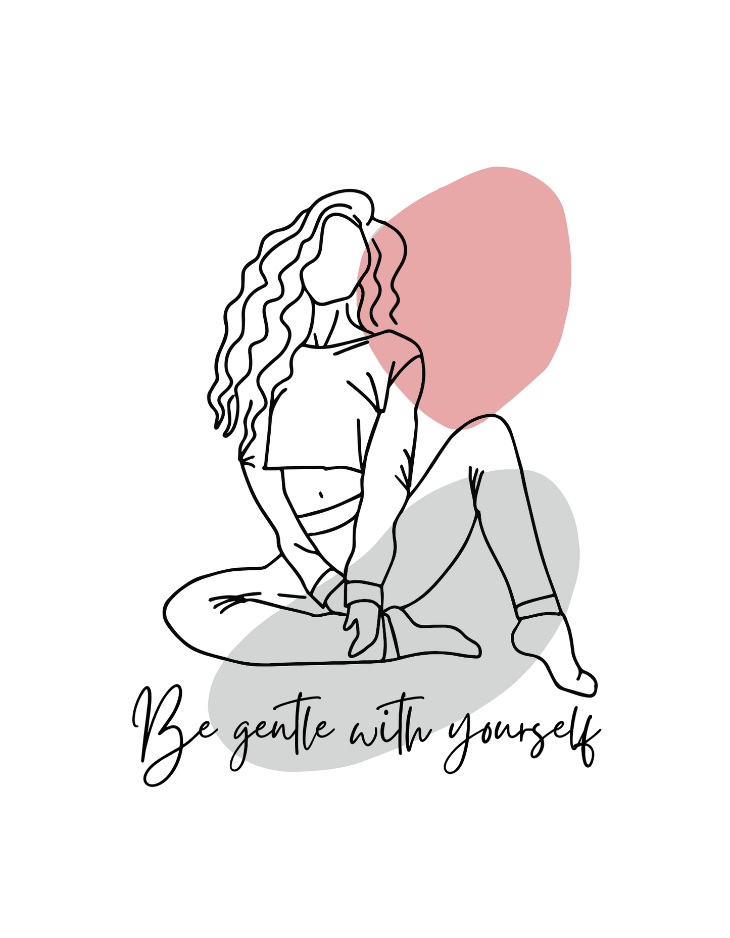 Be Gentle With Yourself T-Shirt | Motivational & Self-Care Half Sleeves Tee