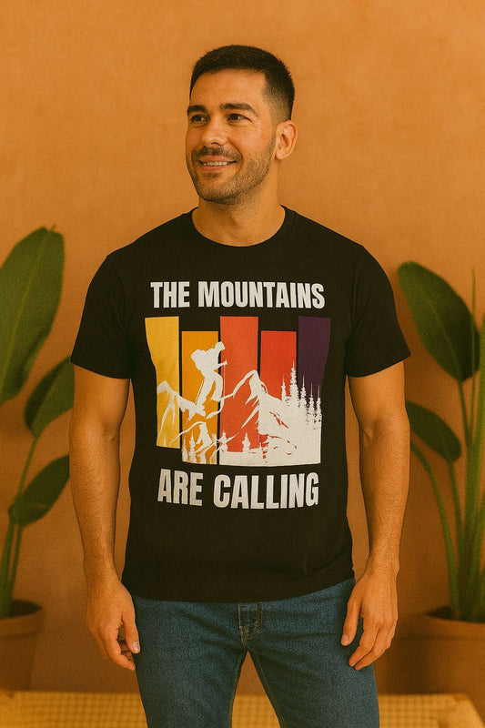 The Mountains Are Calling Half Sleeves T-Shirt | Adventure Travel Tee
