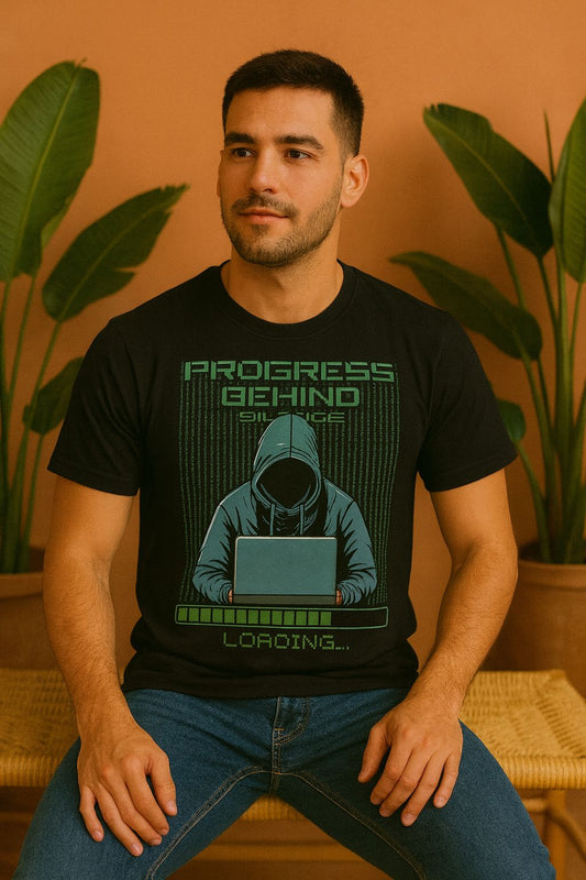 Progress Behind T-Shirt | Minimal Motivational Half Sleeves Tee