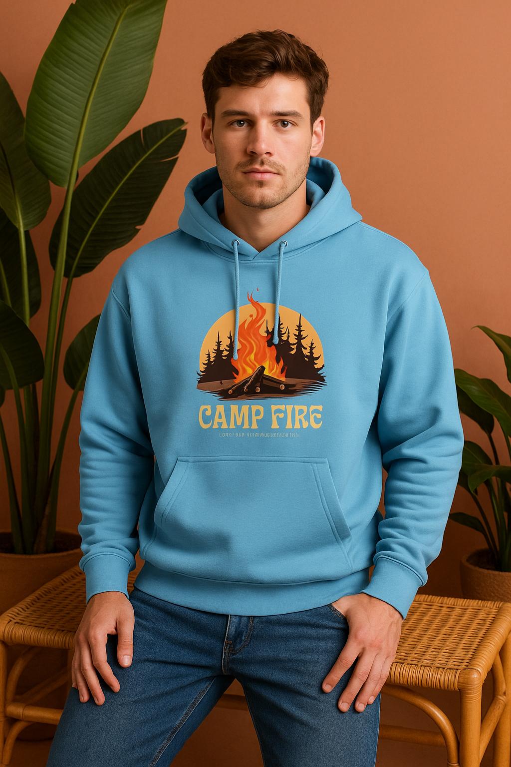 Camp Fire Hoodie | Outdoor Adventure Unisex Streetwear