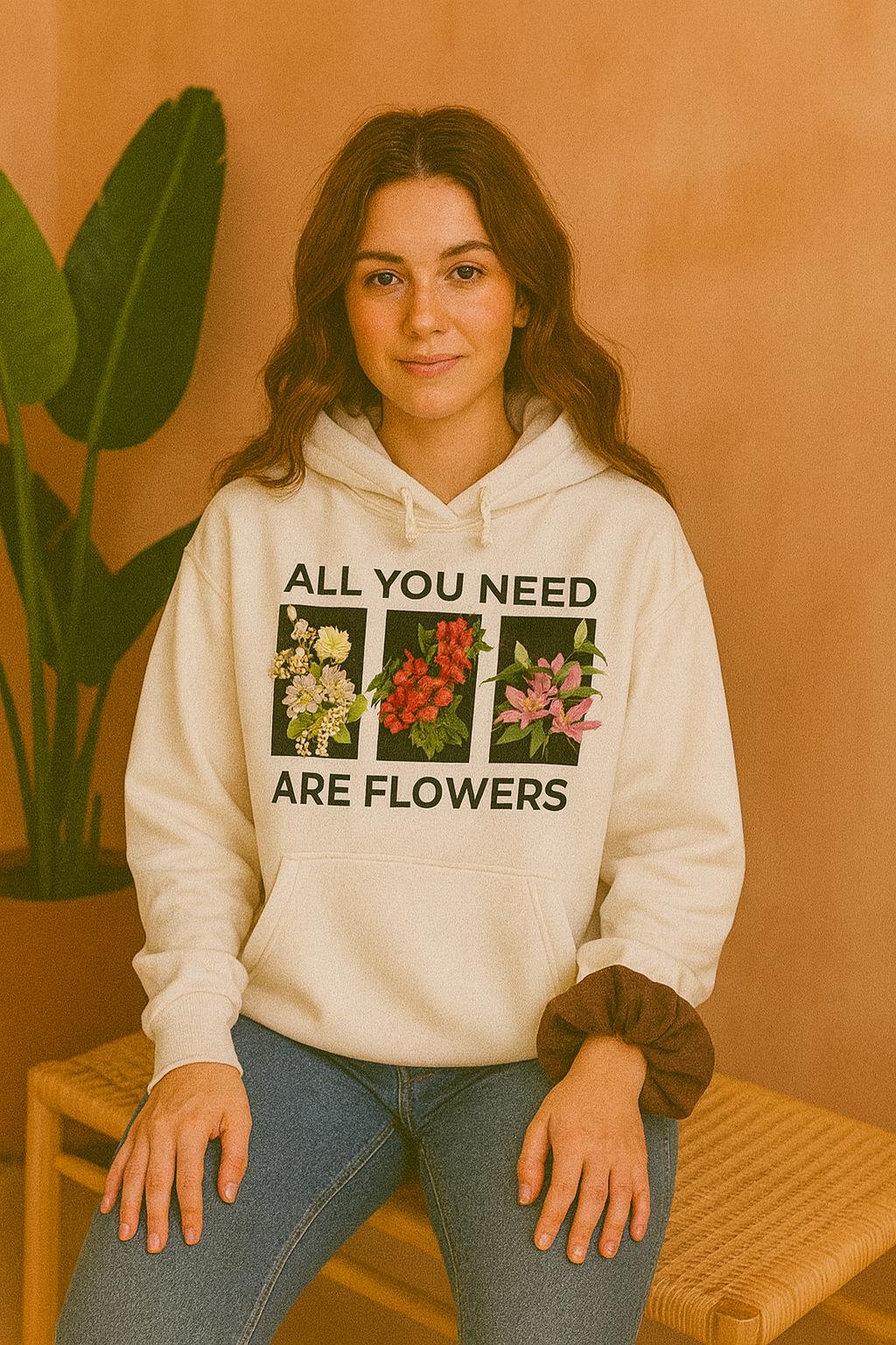 All You Need Are Flowers Hoodie | Aesthetic Unisex Streetwear