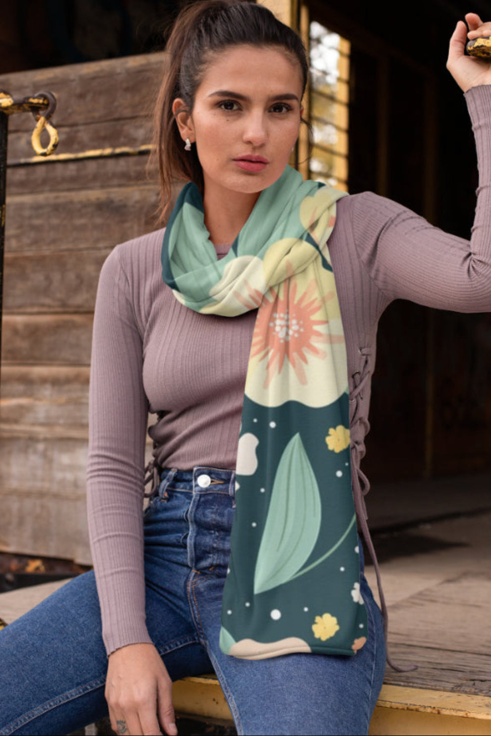 Floral Stole | Elegant Printed Women’s Fashion Scarf