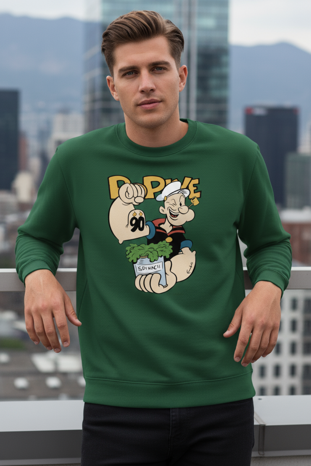 Popeye Sweatshirt | Classic Cartoon Graphic Unisex Streetwear