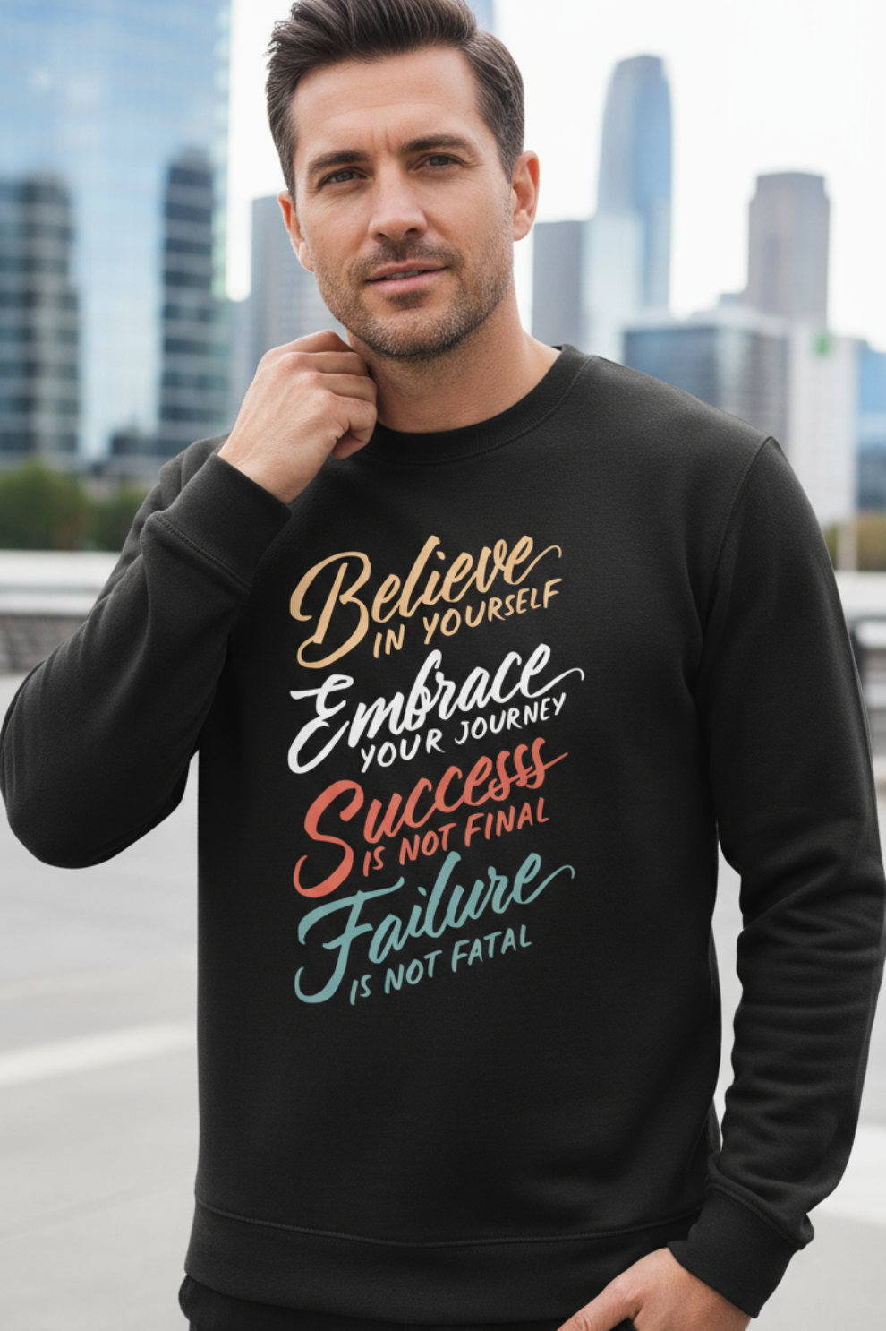 Believe in Yourself Sweatshirt | Motivational Quote Unisex Streetwear