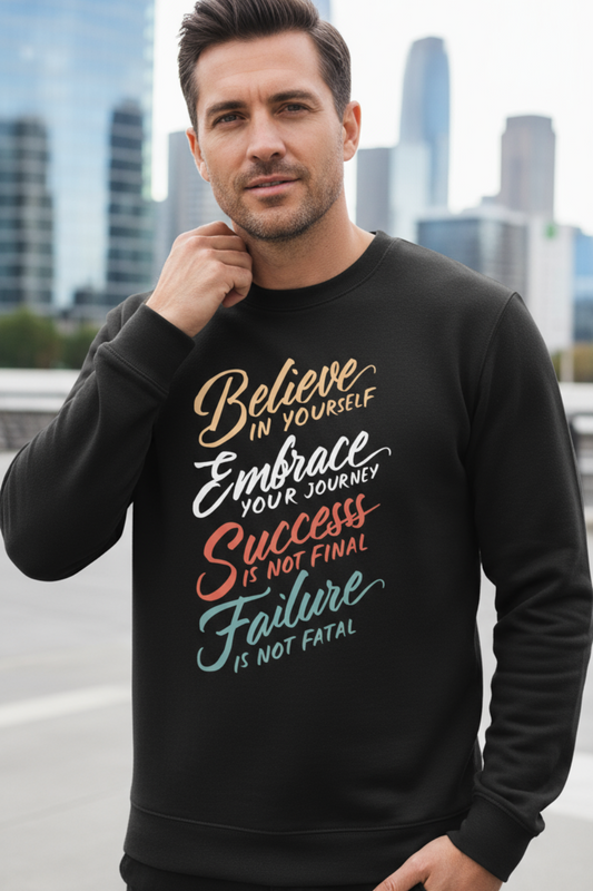 Believe in Yourself Sweatshirt | Motivational Quote Unisex Streetwear