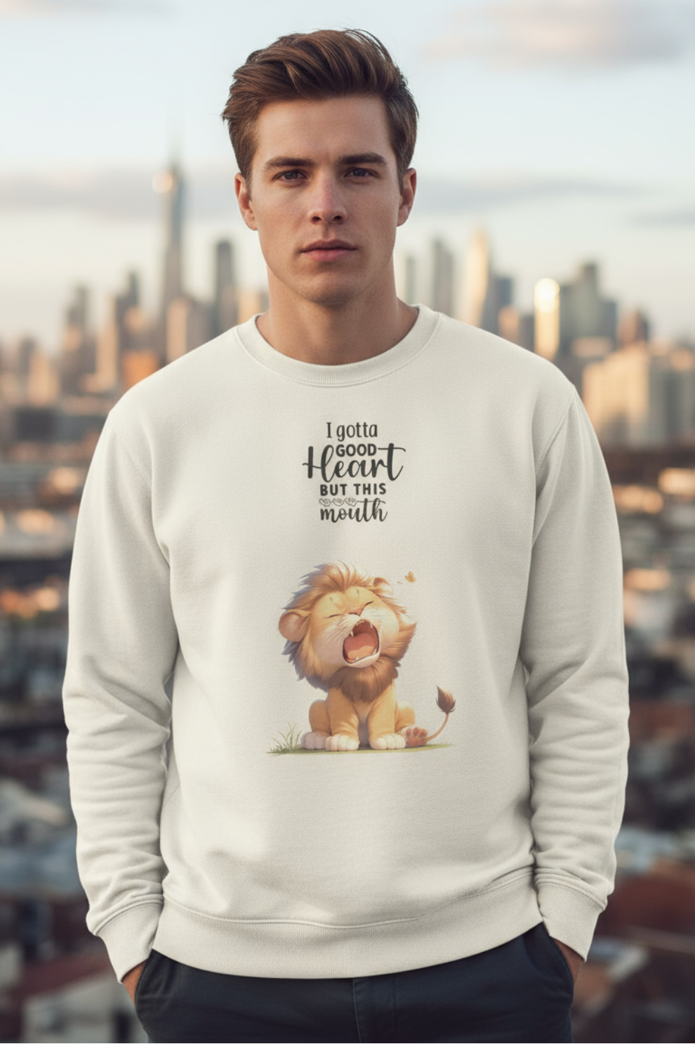 I Gotta Good Heart Sweatshirt | Positive Quote Unisex Streetwear