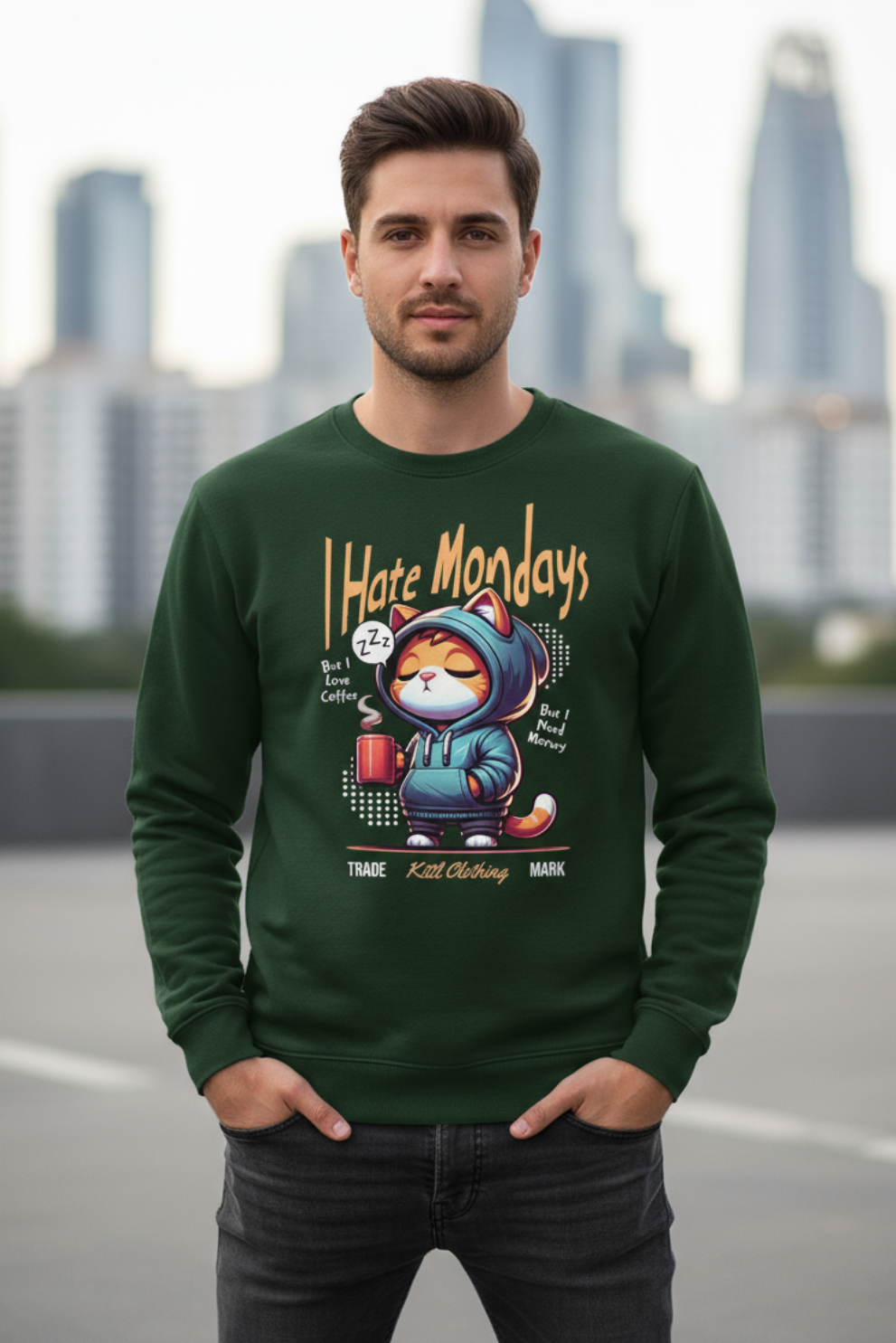 I Hate Monday Sweatshirt | Funny Quote Unisex Streetwear