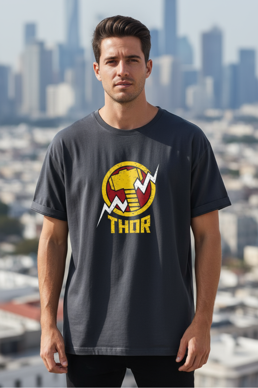 Thor Oversized T-Shirt | Marvel Superhero Graphic Unisex Streetwear