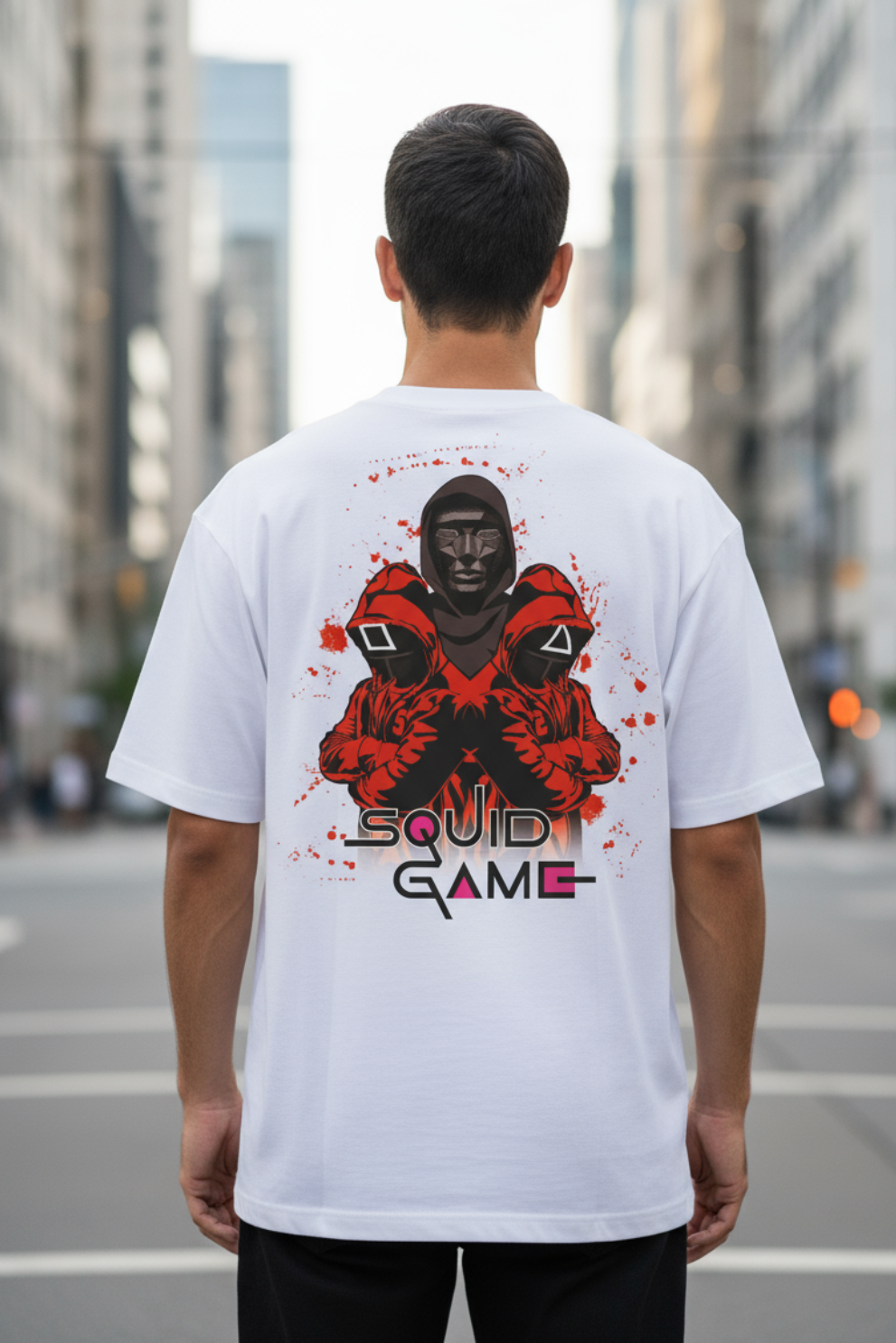 Squid Game Oversized T-Shirt | Netflix Series Graphic Unisex Streetwear