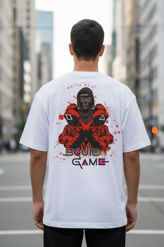 Squid Game Oversized T-Shirt | Netflix Series Graphic Unisex Streetwear