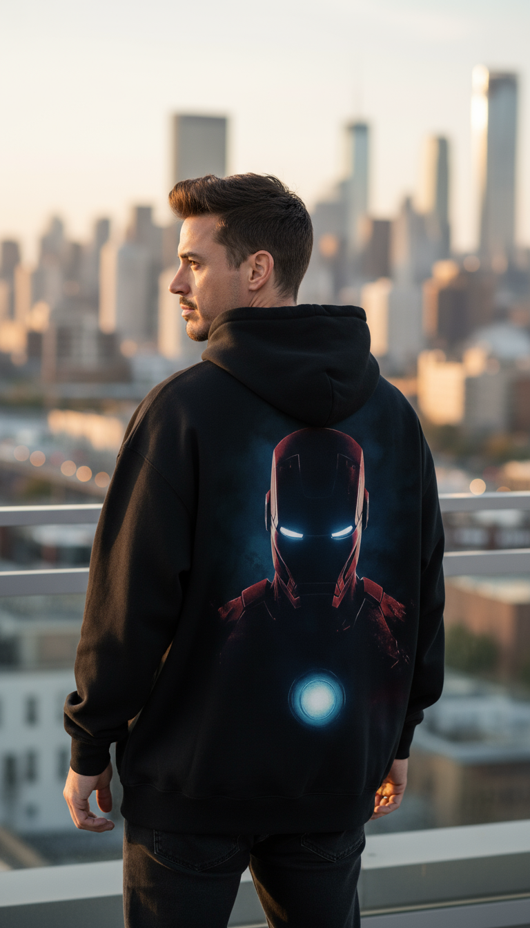 Iron Man Hoodie | Marvel Superhero Graphic Unisex Streetwear