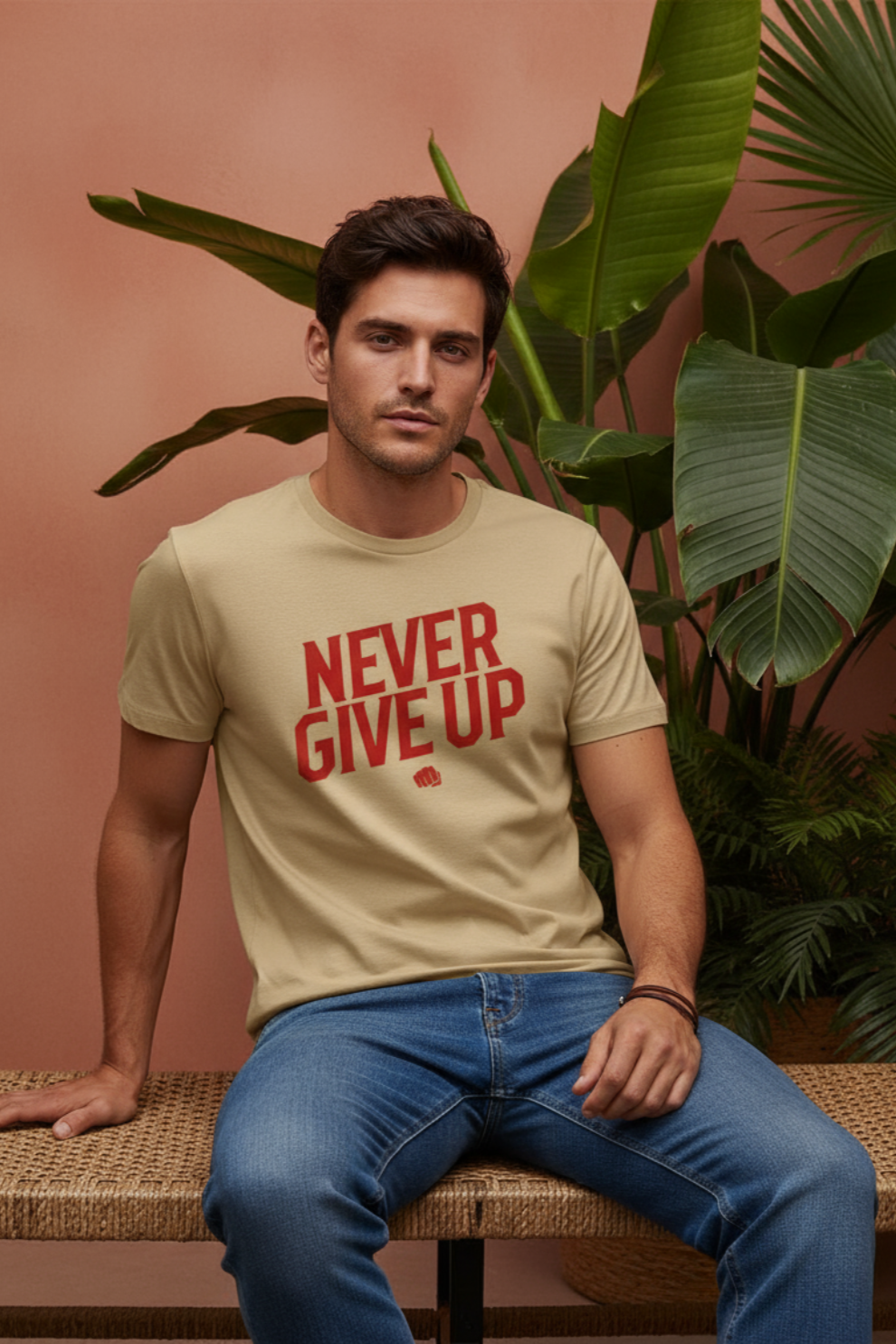 Never Give Up T-Shirt | Motivational Quote Unisex Streetwear