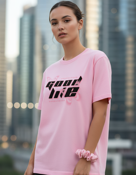 Good Life Oversized T-Shirt | Positive Quote Unisex Streetwear