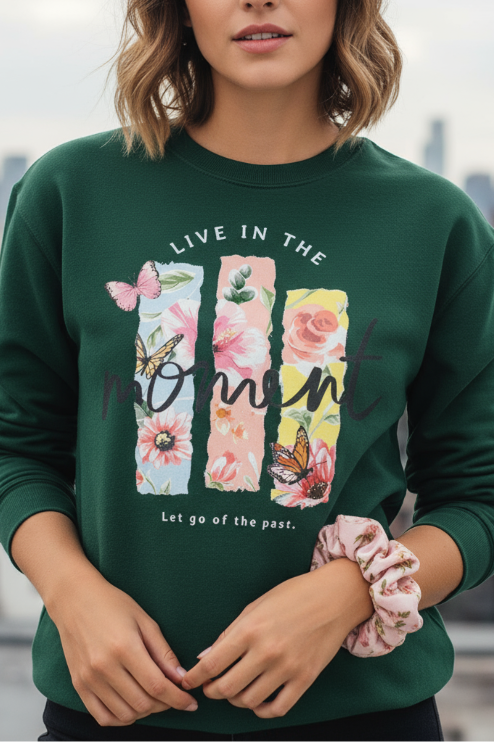 Live in the Moment Sweatshirt | Mindfulness & Positivity Unisex Streetwear