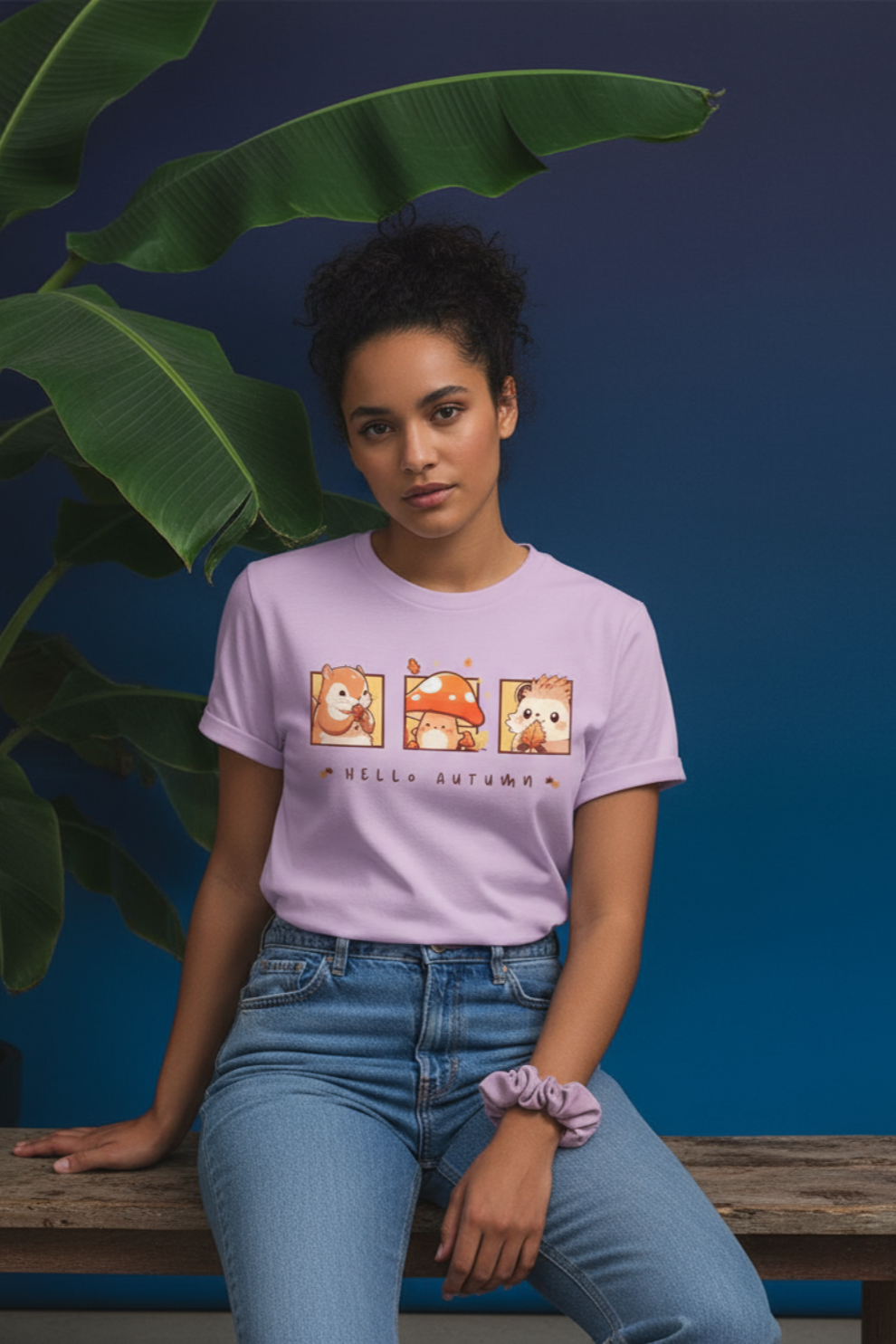 Hello Autumn T-Shirt | Seasonal Fall Vibes Unisex Casual Wear