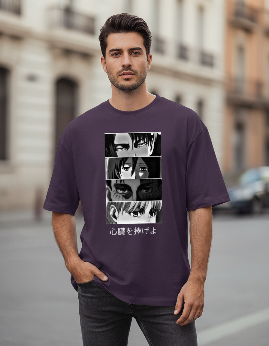 Attack on Titan Oversized T-Shirt | Anime Graphic Unisex Streetwear