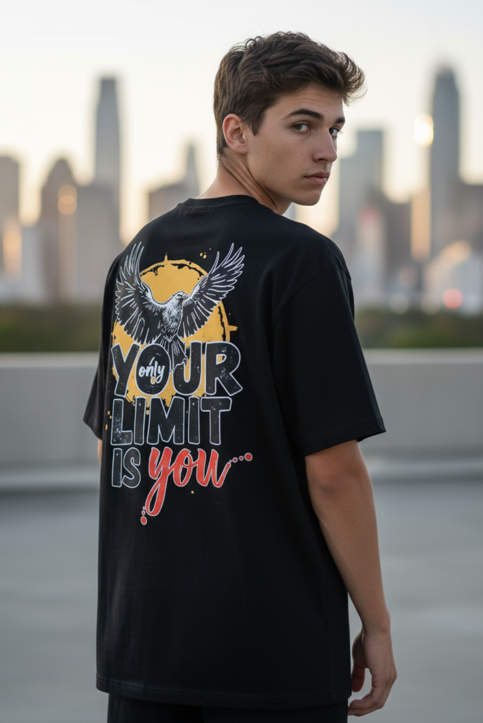 Your Limit Is You Oversized T-Shirt | Motivational Quote Unisex Streetwear